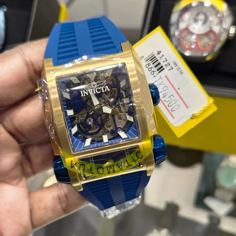 Invicta Akula Skeleton Blue Dial Dual Time Men's Watch- 41727